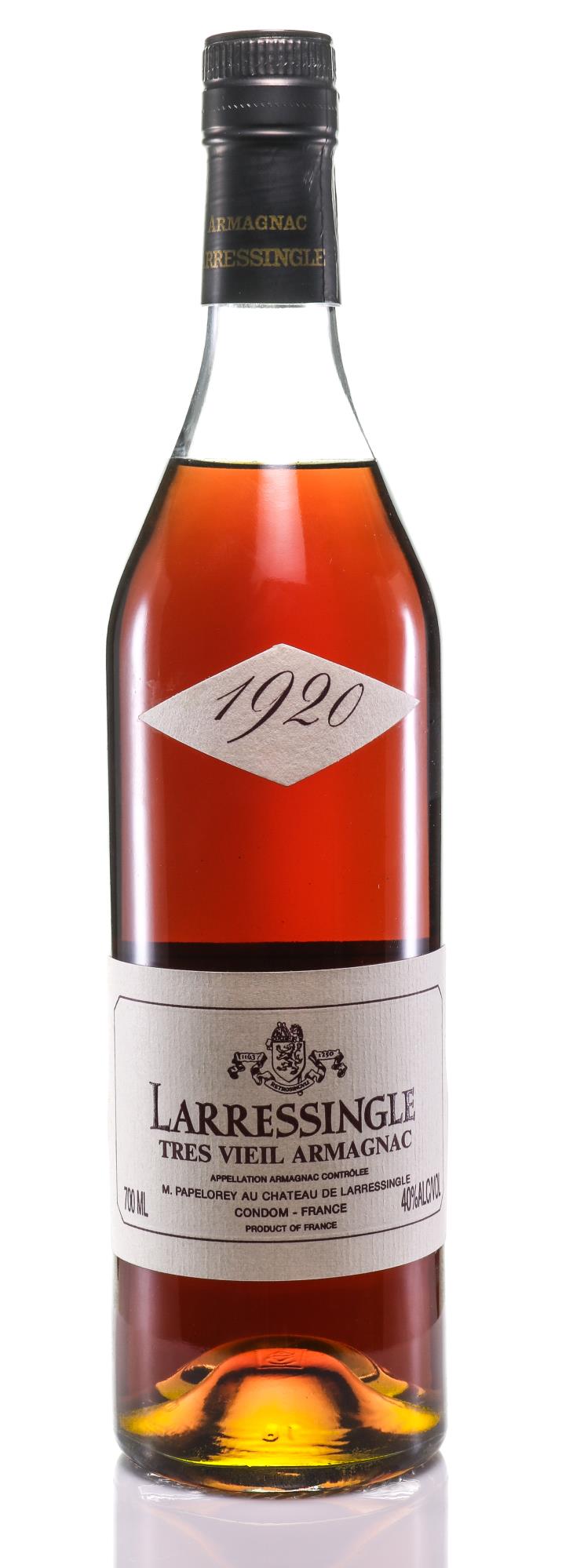 Armagnac 1920 Larressingle Bas Armagnac (1x70cl) - Rue Pinard