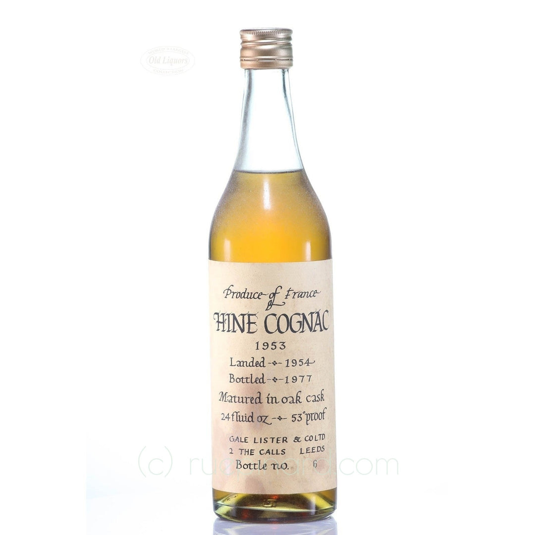 Cognac 1953 Hine Fine Gale Lister SKU 7829