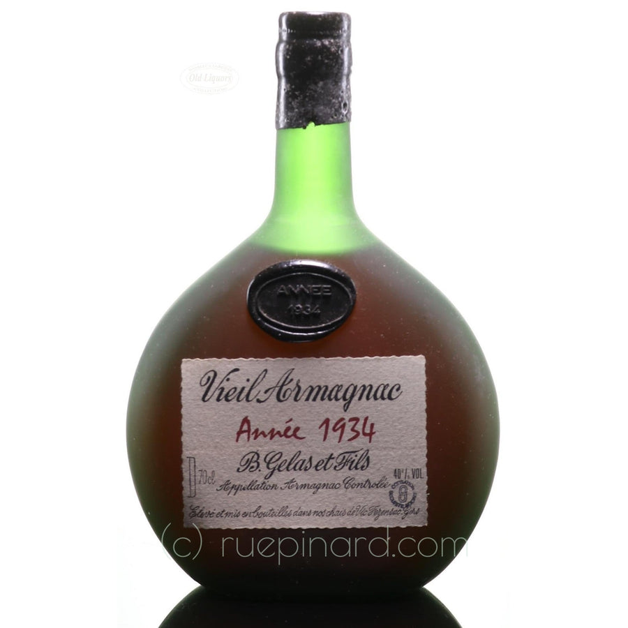 Armagnac 1934 Gelas Fils SKU 13700