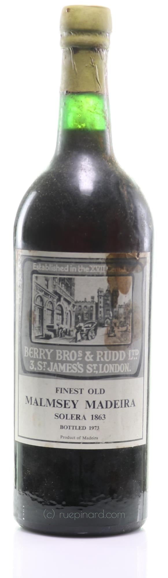 Berry Brothers & Rudd 1863 Malmsey Madeira - Rue Pinard