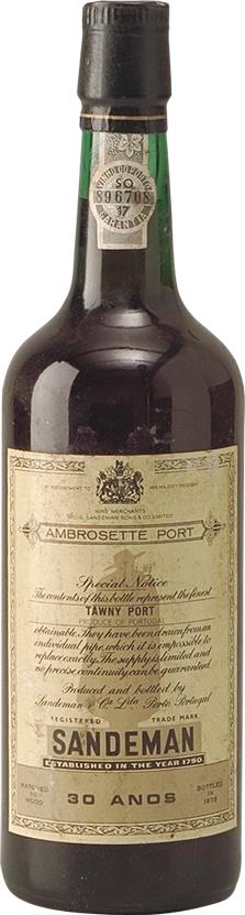 1979 Sandeman & Co. Ltda Tawny Ambrosette 30 Year Old Port