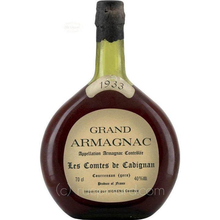 Armagnac 1933 Les Comtes Cadignan SKU 6376