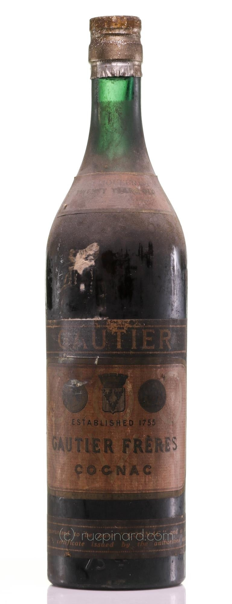 Gautier Frères Cognac 20 YO, 1950s Vintage - Rue Pinard