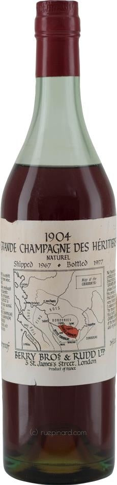 1904 Berry Brothers & Rudd Grande Champagne Cognac (Vintage, Bottled 1977, Shipped 1967) - Rue Pinard