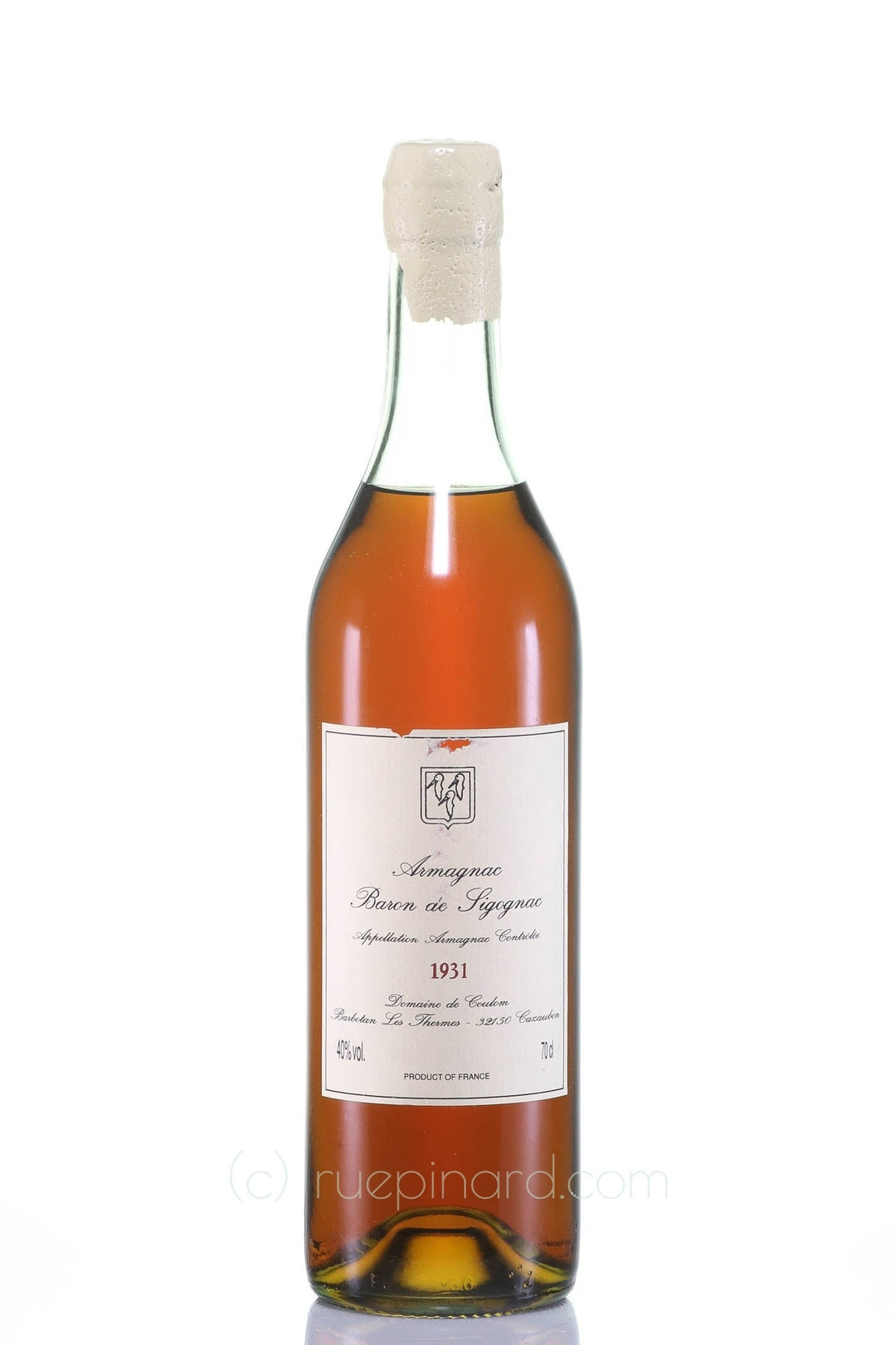 Baron de Sigognac 1931 Armagnac - Domaine de Coulom - Rue Pinard