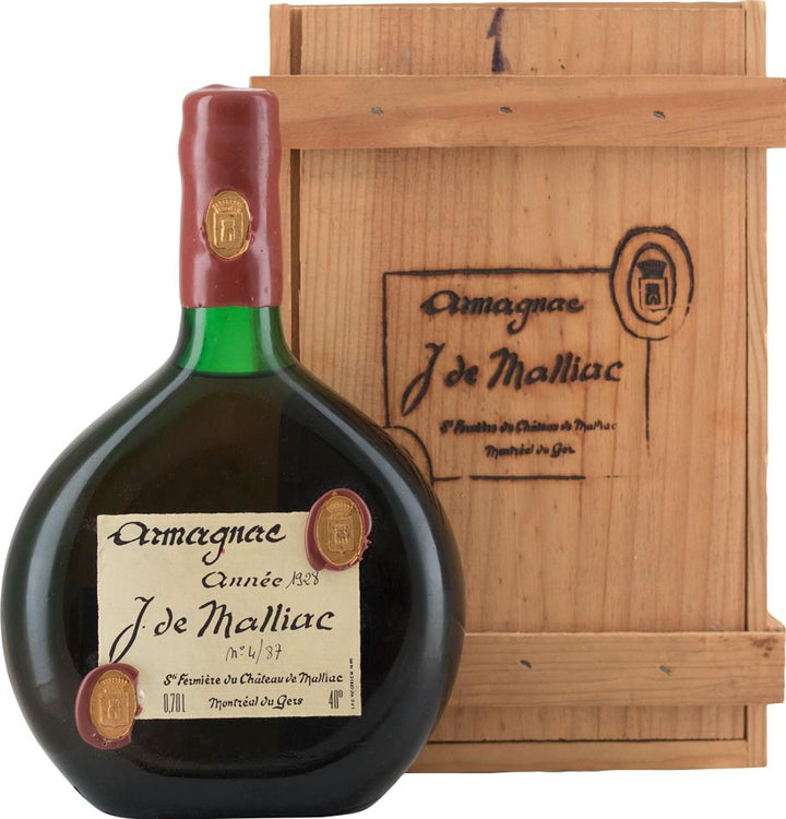 1928 Armagnac Malliac N° 4/87 - Vintage Brandy in Wooden Box