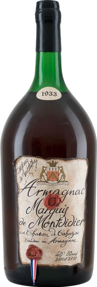 Chateau de Cahuzac Armagnac 1933 Marquis de Montdidier, 2.5L - Rue Pinard