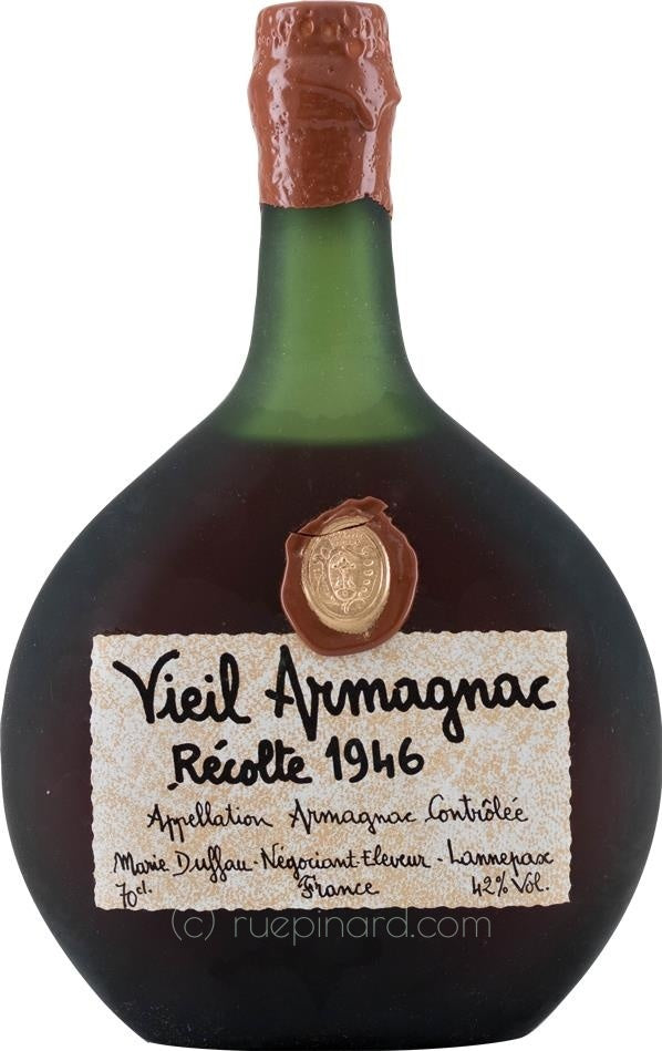 Vintaged 1946 Marie Duffau Vieil Armagnac in Original Wooden Box - Rue Pinard