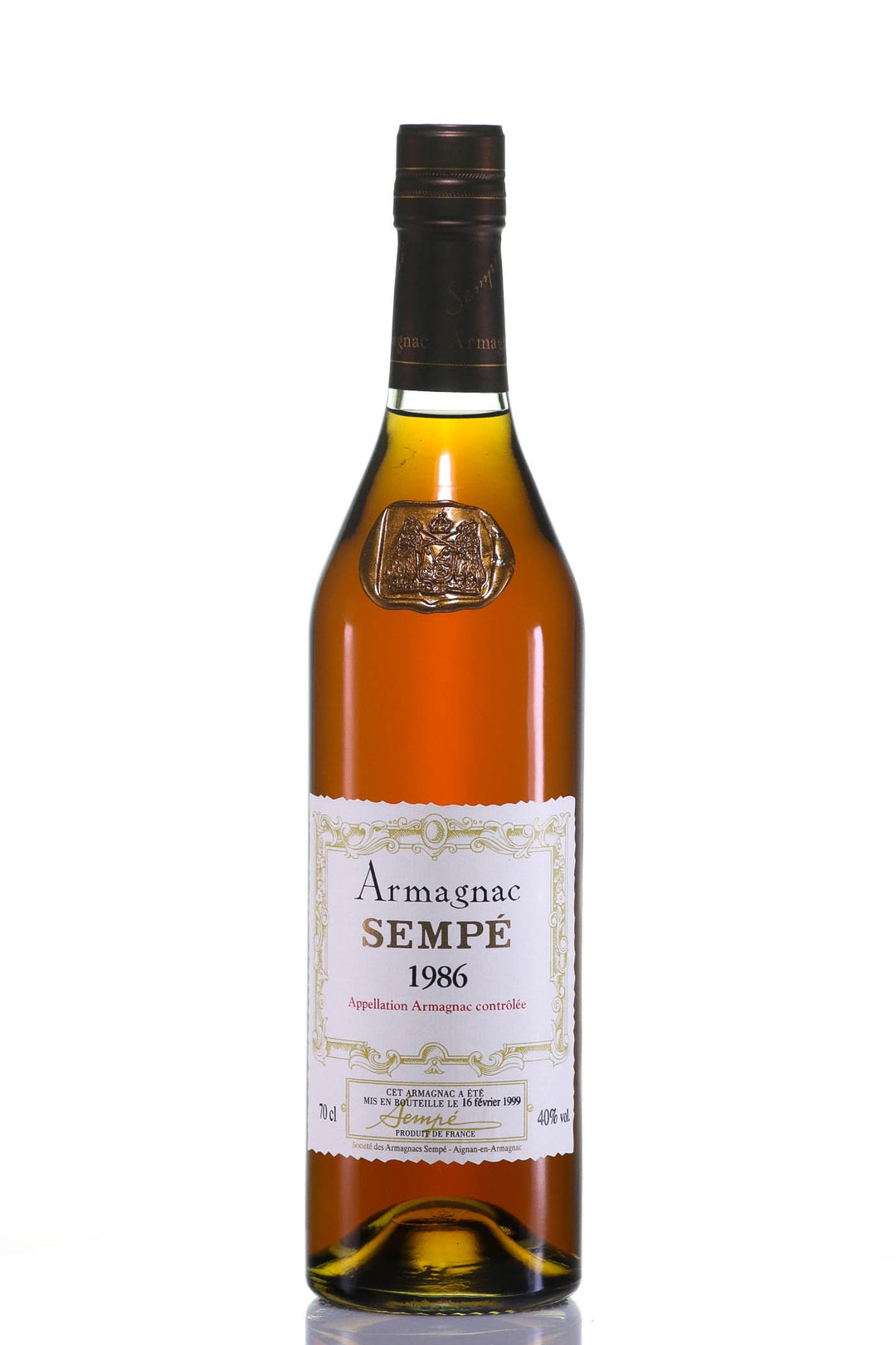 Sempé Bas Armagnac 1986 with Waxbutton and Wooden Case