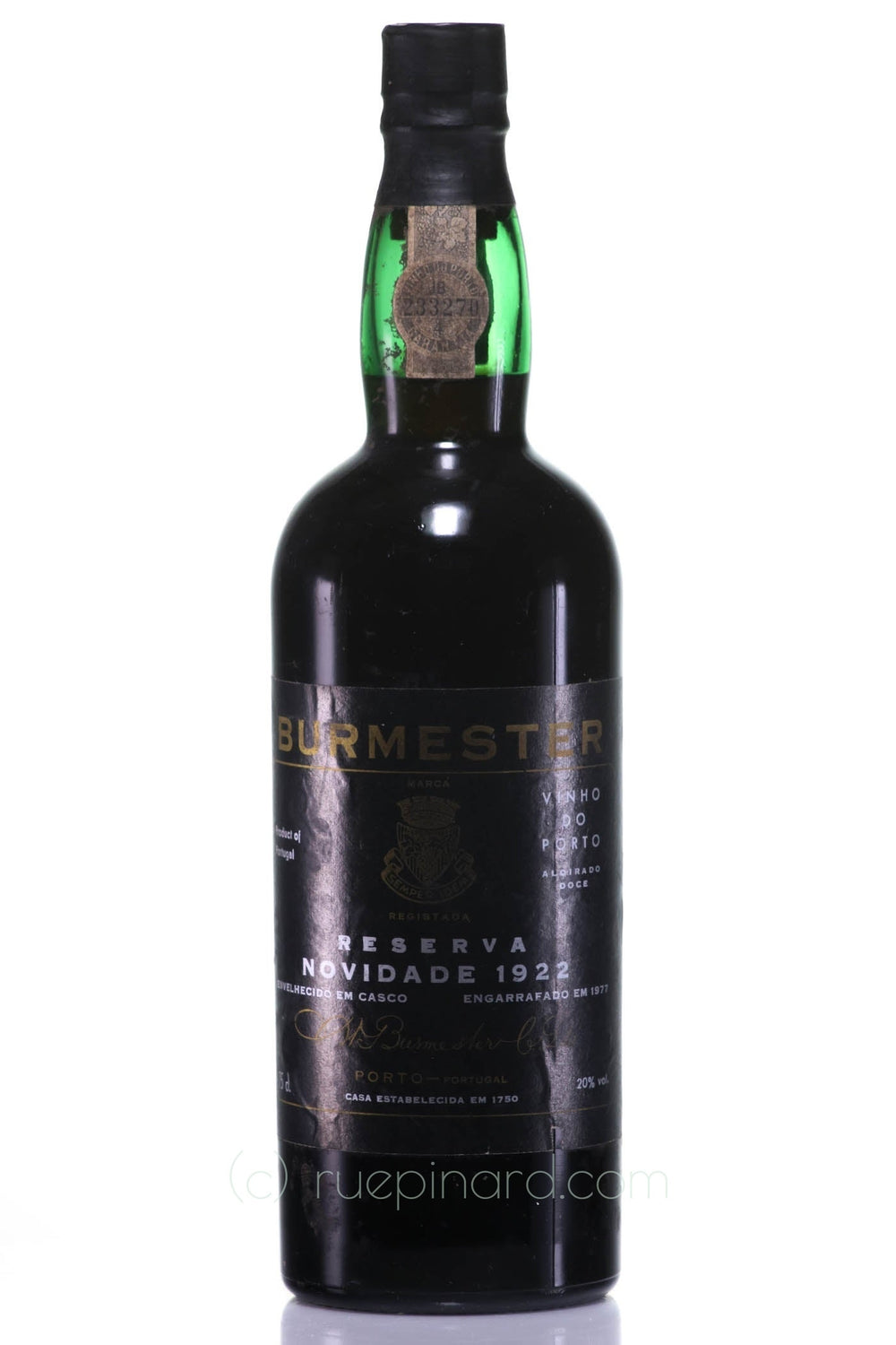 Burmester Reserva Novidade Aloirado Doce 1977 Vintage Port - Rue Pinard