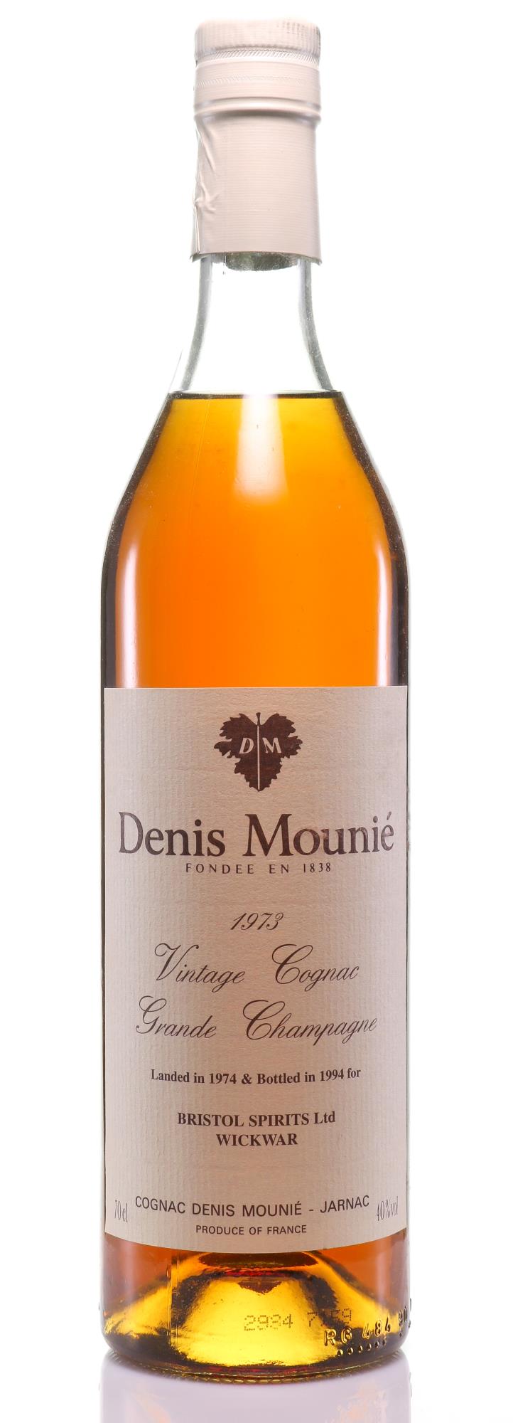 1973 Denis-Mounié Cognac Grande Champagne, Bottled 1994