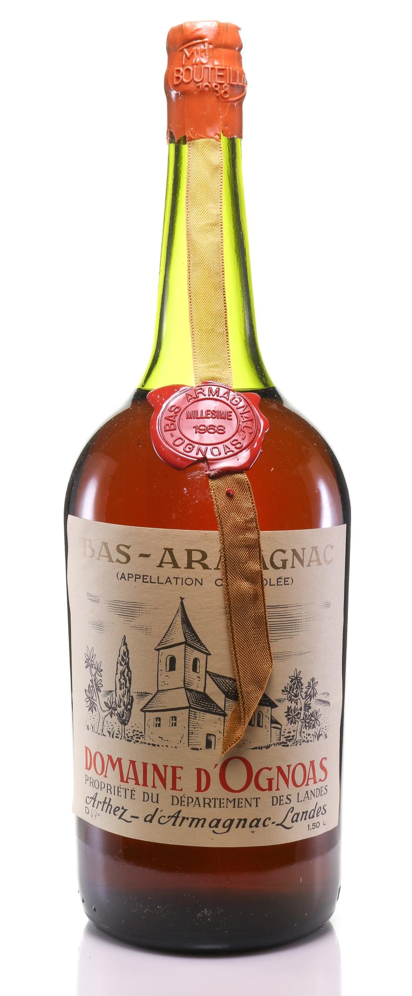 Domaine d'Ognoas Bas Armagnac 1968 Magnum in Wooden Case