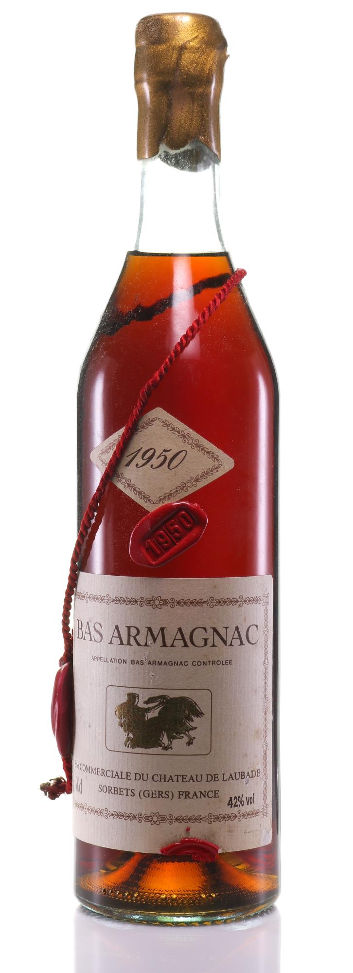 Armagnac 1950 Château de Laubade  Bas-Armagnac (1x70cl) - Rue Pinard Europe