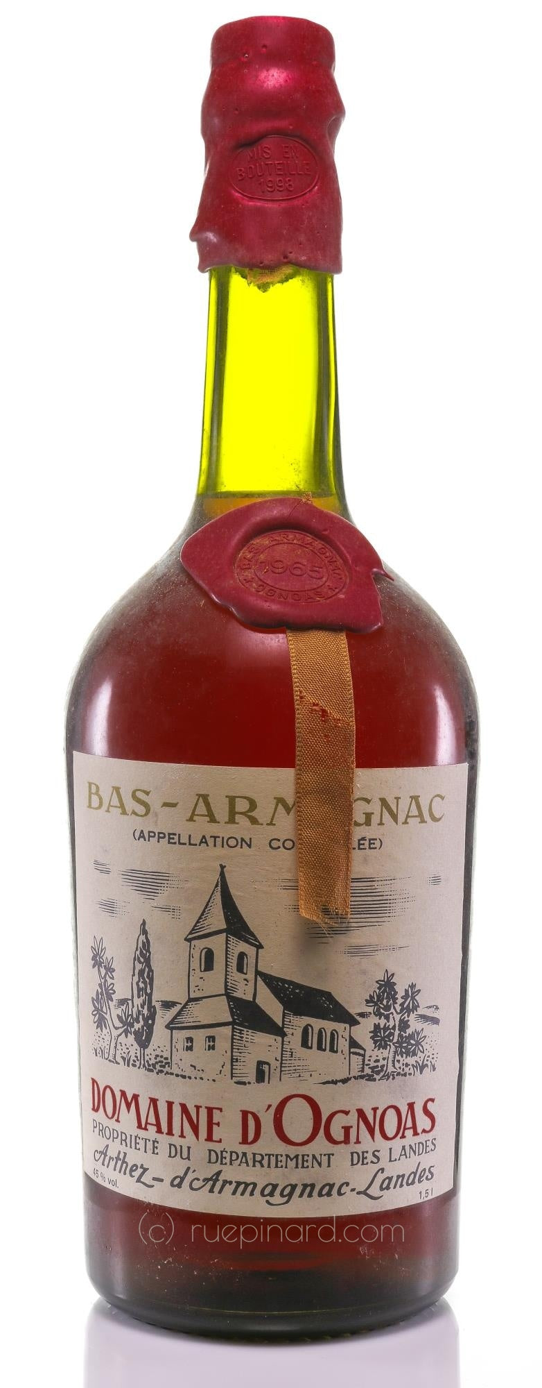 1965 Domaine d'Ognoas Bas-Armagnac, Magnum, Bottled 1998 - Rue Pinard