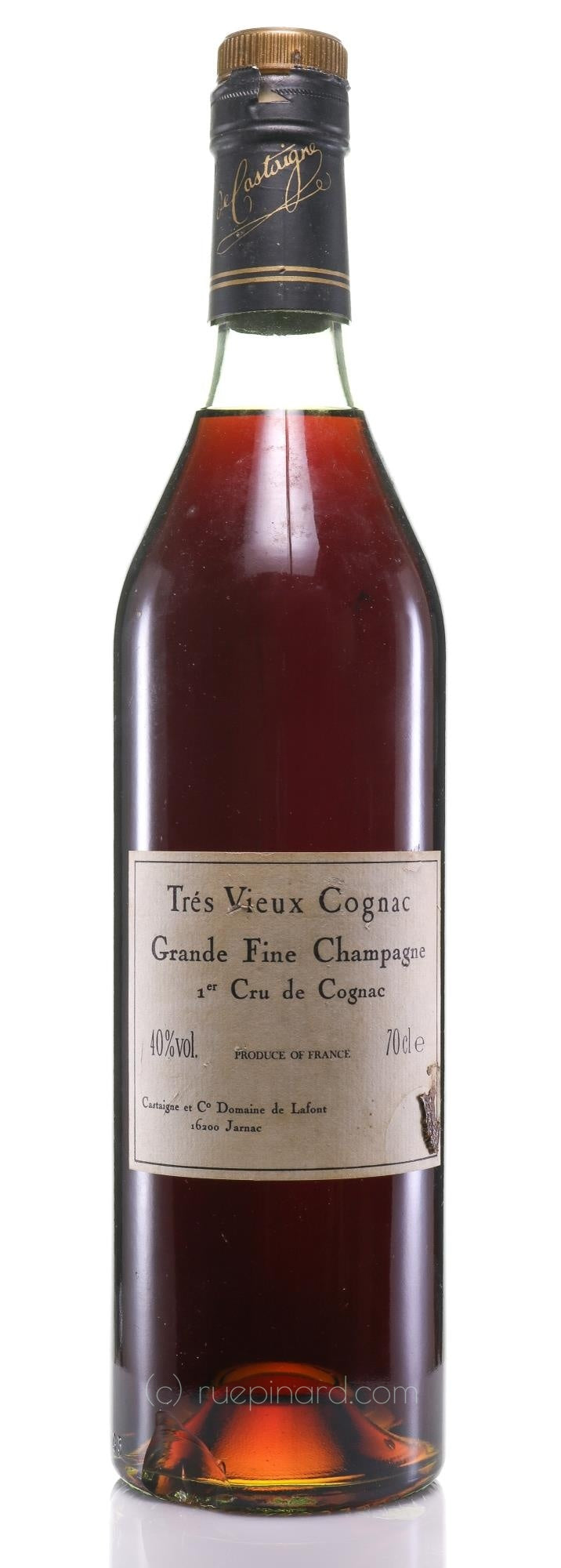 Philippe de Castaigne 1893 Cognac Premier Cru Grand Fine Champagne - Waxbutton & Crest - Rue Pinard