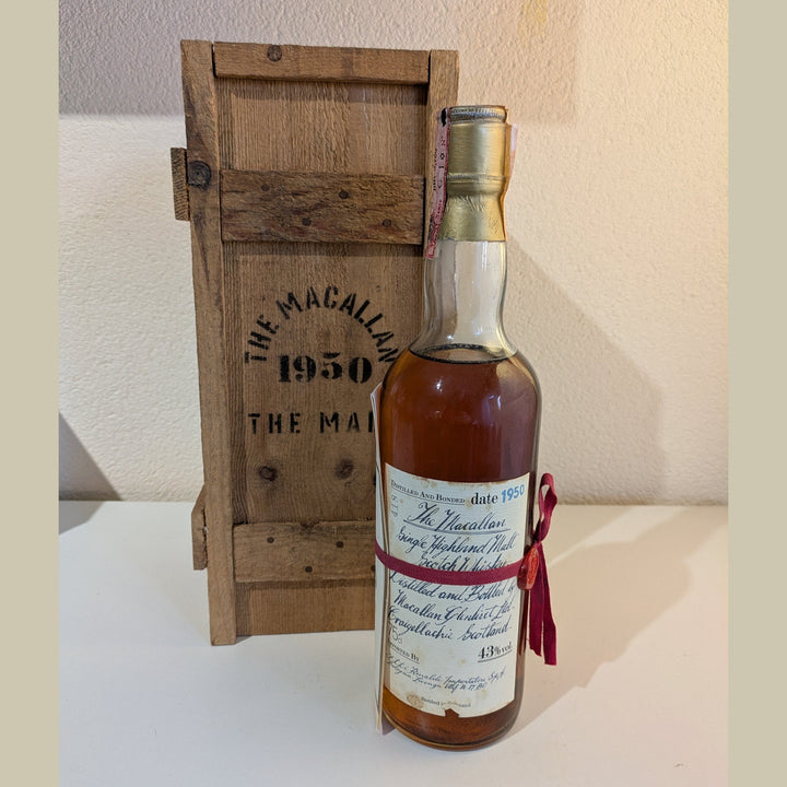 1950 The Macallan Handwritten Red Ribbon Single Malt Scotch Whisky - Rue Pinard Europe