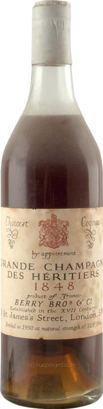 Berry Brothers & Rudd 1848 Choicest Cognac (1950 Bottled) - Rue Pinard