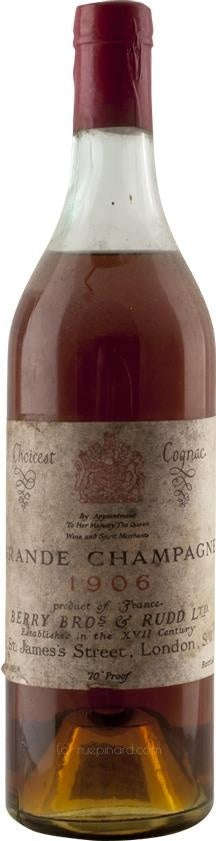 Heritiers des Comtes de Vogüé 1906 Grande Champagne Cognac (Bottled 1958) - Rue Pinard