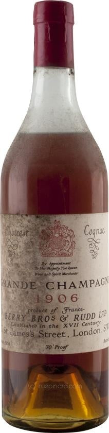 Berry Brothers & Rudd Grande Champagne des Heritiers Cognac 1906, Bottled in 1958 - Rue Pinard