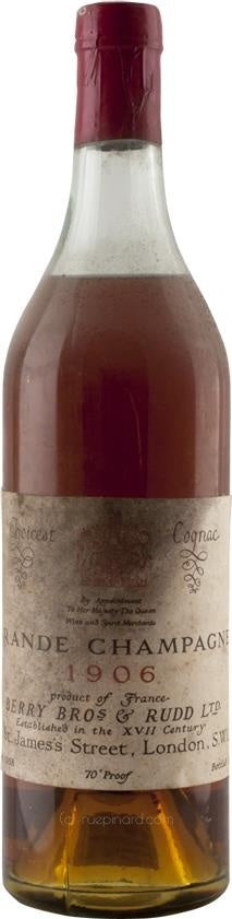 1906 Berry Brothers & Rudd Grande Champagne des Heritiers Cognac (bottled 1958) - Rue Pinard