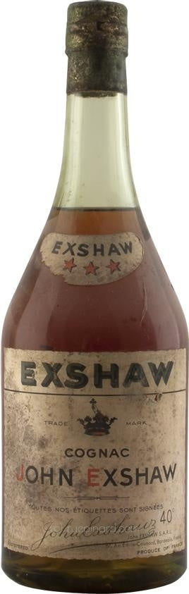 John Exshaw Three Stars Cognac 1930s, Bottled 1970s - Rue Pinard