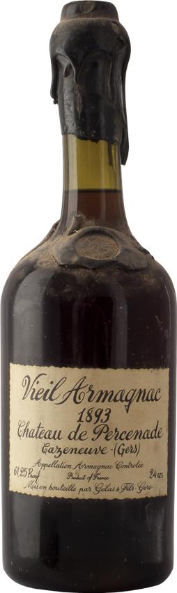 Château de Percenade Armagnac 1893 - Gelas et Fils, Bas-Armagnac