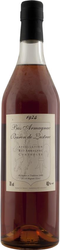 Baron de Lustrac Armagnac 1924 - Grand Bas-Armagnac